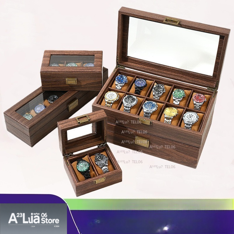 Vintage Wood Grain PU Leather  - Watch Display Box review and price